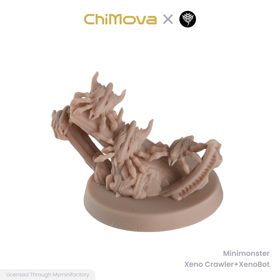 Mini Monster Mayhem Xeno Crawler Xenobot unpainted 32mm resin miniature set for DND tabletop gaming and collectors, view 7