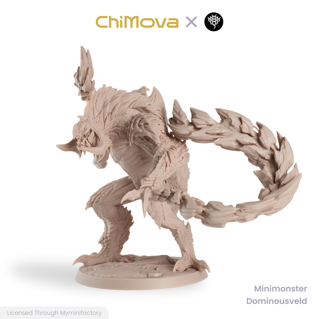 Mini Monster Mayhem Dominousveld unpainted resin miniature for DND tabletop gaming and collectors, view 2