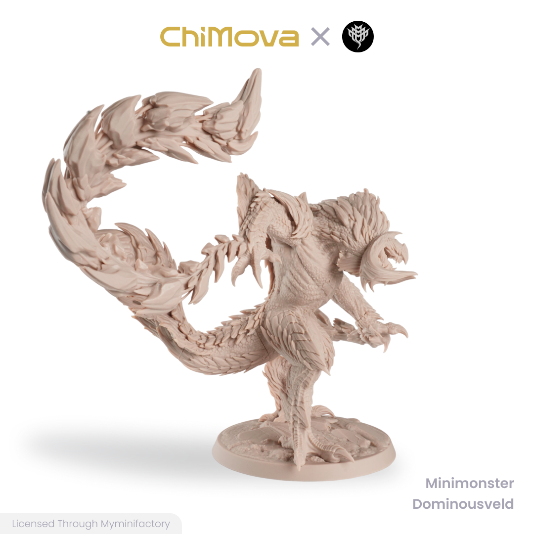 Mini Monster Mayhem Dominousveld unpainted resin miniature for DND tabletop gaming and collectors, view 3