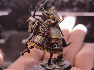 Painted samurai miniature